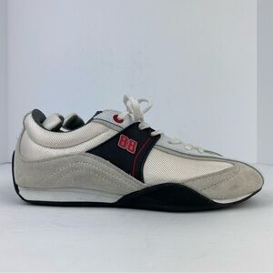 Jr Nation size 8 Women’s Camber White Black Dale Earnhardt Jr. Lace Up Sneakers